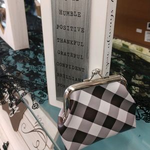 Vintage checkered coin purse